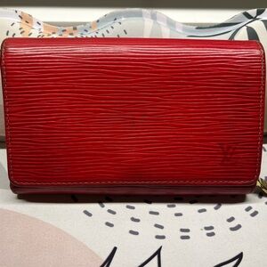 LV Red Epi Wallet